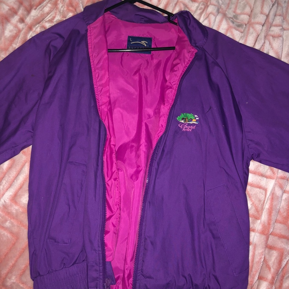 Purple Vintage-Style Windbreaker